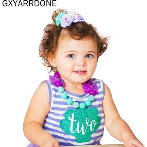 10pcs/lot 2019 Purple Starfish Shell Headband Newborn Baby Mermaid Hairbow Cute Girls Hair Accessory Birthday Gift Photo Prop