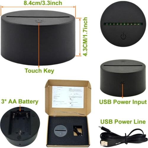 Remote 3D Dinosaur Acrylic Control Touch Table Illusion Lights Lamp Home Decor Kids Childs Color USB LED Light Lamps Toys Gift