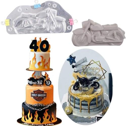 3D Motorcycle Chocolate Candy Mould DIY Handmade Fondant Autobike Chocolate Jelly Cake Mold for Craft DIY Home Baking Tool