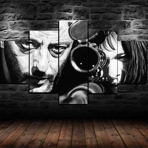 No Framed Canvas 5Pcs Movie Léon Wall Art Posters Decorative Pictures Paintings Home Decor Accessories Living Room Decoration