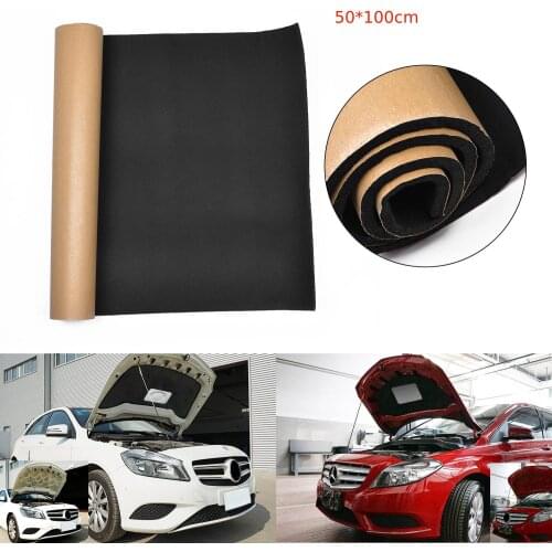 50*100CM Car Firewall Heat Sound Deadener Insulation Mat Noise Sound Insulation Cotton Acoustic Dampening Foam Proofing Pad 5mm