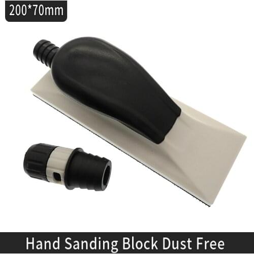 200x70mm Dust-free Multi Hole Vacuum Hand Sanding Block Hook and Loop