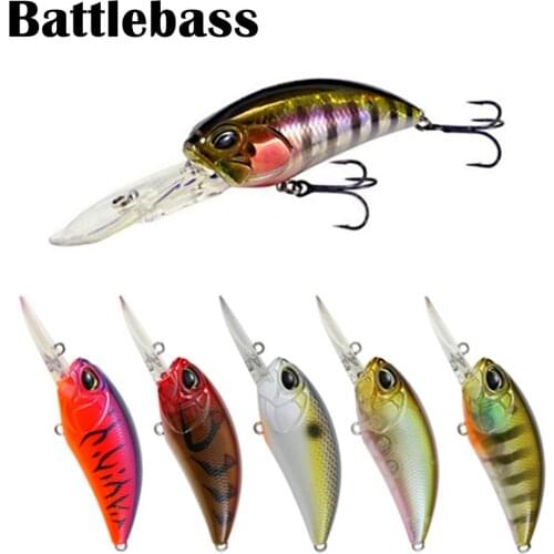 BATTLEBASS 87mm 16g Crankbait Deep Diver Floating Hardbaits Fishingg Lures Diving Depth 4m Crank Wobblers Anglers Lure