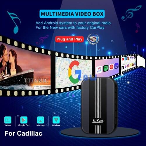 Wireless Carplay Car Radio Multimedia Box for Cadillac Escalade ATS CT6 XT5 6 Via Hotspot Plug & Play Android Auto Play Adapter