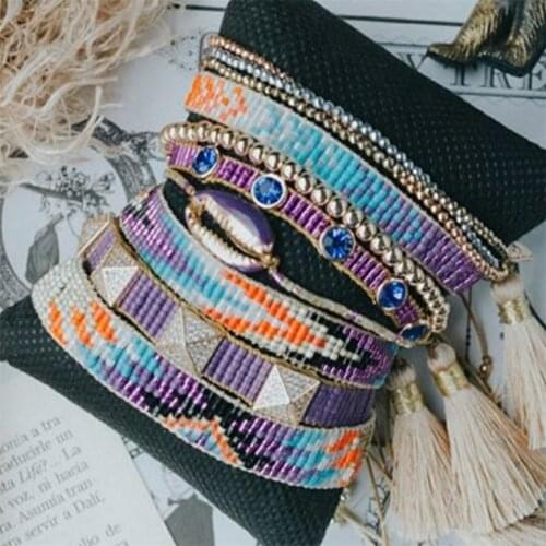 ZHONGVI Boho Bracelet for Women Friendship Jewelry Gifts Miyuki Bead Bohemian Designer Bracelets Hand Woven Jewellery Wholesal