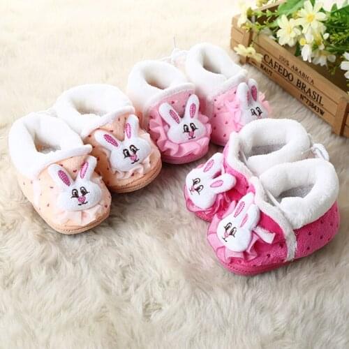 YEAMOLLY Winter Infant Thick Non-slip Baby Girl Toddler Shoes Newborn Cartoon socks Cute Thermal Indoor Floor Socks Tie Rope