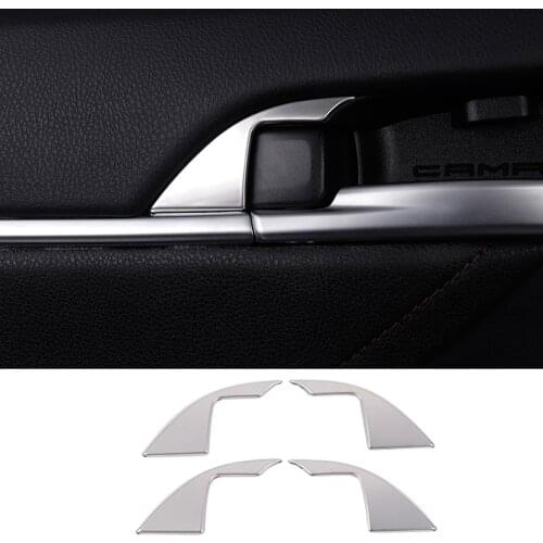 For 8th Toyota Camry 2018 2019 Car Interior Door Handle Bowl Cover Sticker Sequins Decoration accessories styling