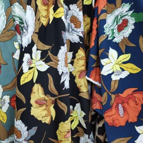 Stretchy Chiffon Dress Flower Holiday Fashion Dress fabric dress Trouser Skirt blouse Material