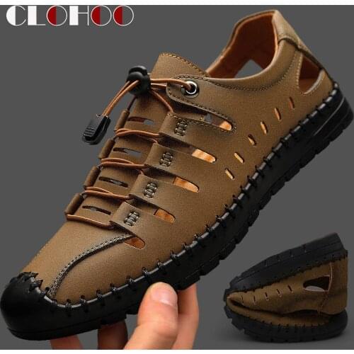 Men Shoes Original Leather Cowhide Sandals Chaussure Homme Zapatos De Hombre