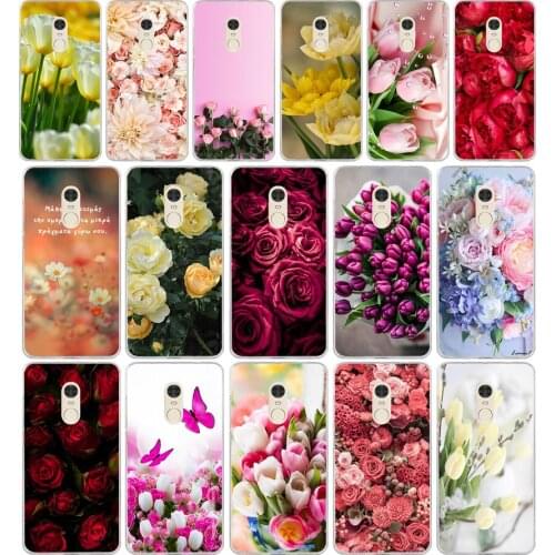356FG Beautiful Garden Red Roses Flowers Soft Silicone Tpu Cover phone Case for xiaomi redmi 7 7a note 4A 4X 6 Pro 6A 7