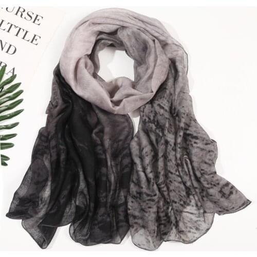 2020 New Beautiful Gradient Color Print Scarves And Shawls Long Soft Ombre Scarf Wrap Hijab 8 Color Free Shipping