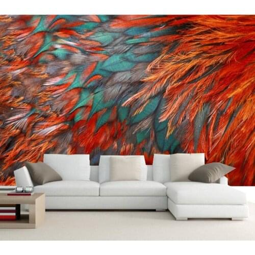 3d large murals wallpaper, Feathers Texture Closeup wallpaper,living room tv background sofa wall bedroom papel de parede