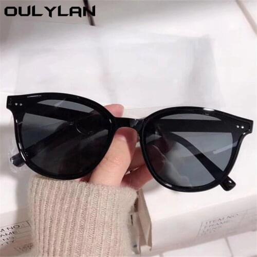 Oulylan Fashion Small Sunglasses Women Brand Designer Vintage Sun Glasses for Ladies Black Brown Eyeglasses UV400 Goggles