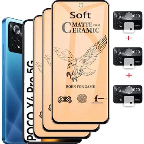 Frosted Film Poco X3 GT Soft Ceramic Glass For Xiaomi Poco X3 GT NFC F3 M3 Pro Screen Protector Poco X3GT Matte Film Poco X 3 GT