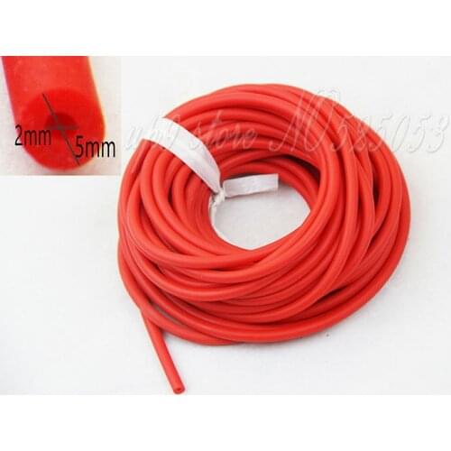Length 10 Meters Red Rubber Latex Tube 5mm Diameter ELASTICA Bungee Slingshot Catapult Outdoor Hunting Replacement 2050
