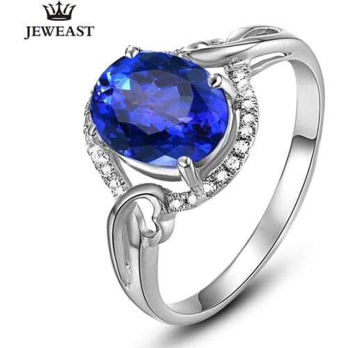 SLFD Natural Tanzanite 18K Pure Gold 2020 New Hot Selling Top Ring Women Heart Shape Ring For Ladies Woman Genuine Jewelry