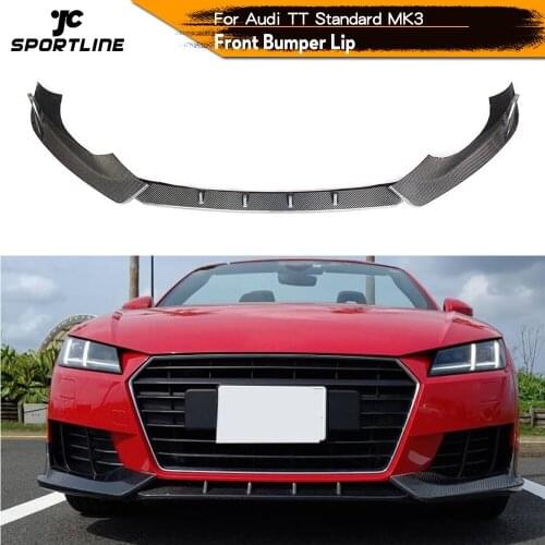 Carbon Fiber Front Bumper Lip Spoiler Splitters For Audi TT Standard 2015 - 2018 Carbon Fiber Front Bumper Lip Spoiler