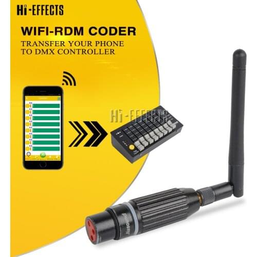 Transform Your Phone to DMX Controller WIFI RDM Coder Transmit DMX Wireless Signal Cable Mobile Phone Control for Stage Lights