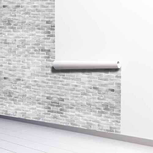 2020 New Arrived Grey Brick Style Thickened Waterproof Self-Adhesive Wallpaper for Room Decoration and Furniture Renovation