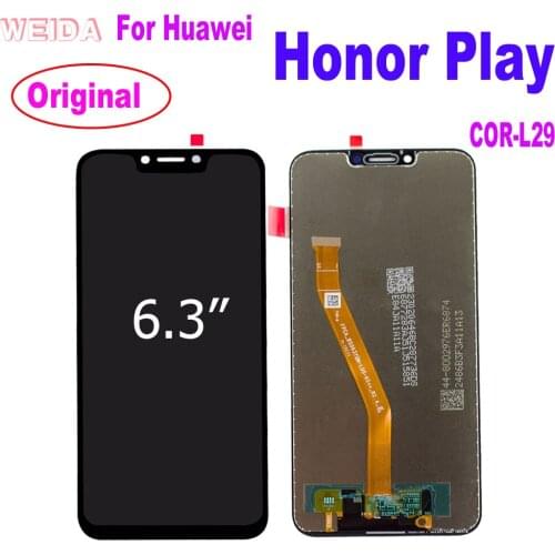 WEIDA 6.3"For Huawei Honor Play LCD Display Digitizer Touch Screen Assembly For Huawei honor play COR-L29 LCD Original LCD