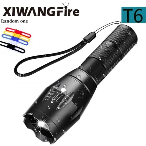 XML-T6 Powerful Portable LED Light 18650 Rechargeable Battery Lintner Torch Outdoor Camping Tactical Flashlight