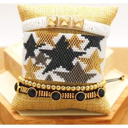 ZHONGVI Pulseras Mujer Moda 2021 Women MIYUKI Unique Bracelet Femme Star Trendy Jewelry Gold Bracelet Bileklik Crystal Bead Gift