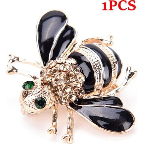1Pcs Rhinestone Bee Brooches Fashion Cute Insects Brooches Exquisite Women Jewelry Party Dress Decorations