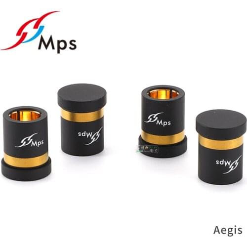1Pcs Taiwan MPS pre-amplifier Aegis plated gold burnt double-layer RCA protective cover to prevent electromagnetic interference