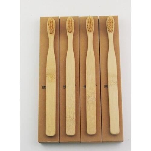 100 pieces bamboo toothbrush adult toothbrush soft bristles packed by blank boxes