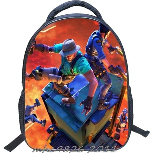 12 Inch Fortnite Game Backpack Cartoon Primary School Bag For Boys Girls With Pen bag Kindergarten Mochila Kids Gifts