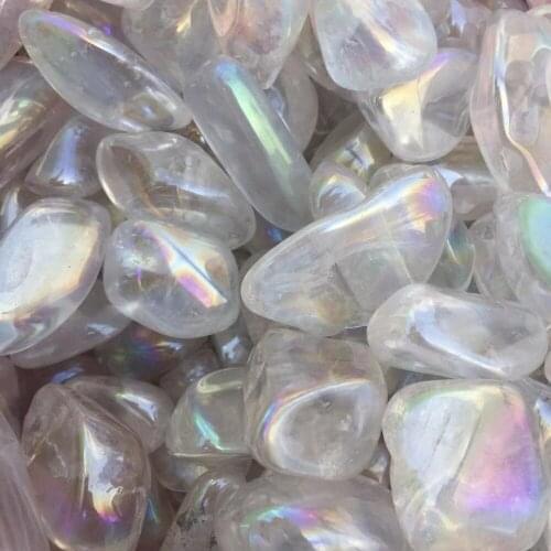 150g high quality 100% rainbow aura titanium electropated Crystal gemstone Metaphysical chakra Healing stone wholesale
