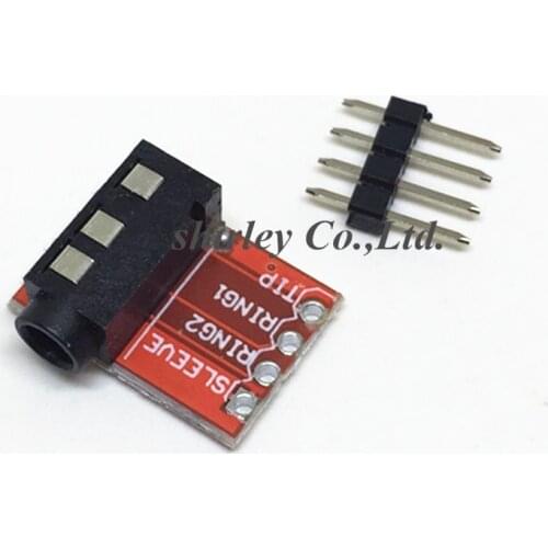 2pcs 3.5mm Audio base MP3 Stereo Headphone Headset Microphone Interface Module for Multicopter Drones The connector