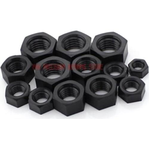 2019 Limited Rushed Stainless Steel Rod 50pcs Din934 M2 M2.5 M3 M4 M5 M6 Black Nylon Hex Nut Hexagon Plastic Nuts