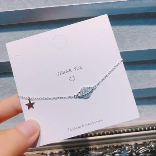 925 Sterling Silver Planet Star Charm Bracelet For Women Bracelet &Bangle Wedding Jewelry Birthday Party SL395