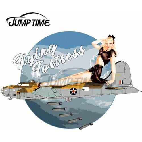 Jump Time 13 x 9.5cm Pin Up Fiying Foitoess Windshield Car Stickers Decal Vinyl Material Waterproof Decals Sunscreen Decoration