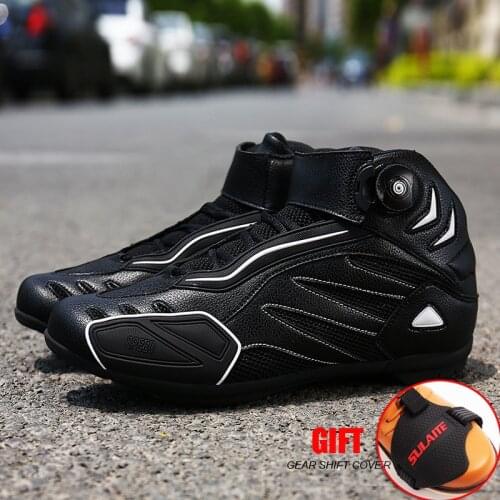 Motorcycle Boots Men Summer Mesh Motorcycle Shoes Motocross Boots Motorbike Riding Racing Botas Moto Boots Ankle Shoes