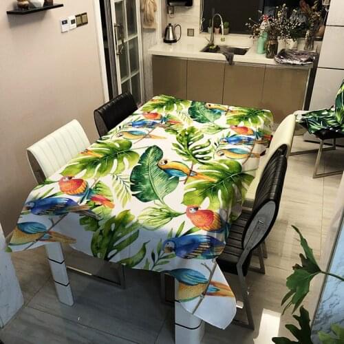 Household Dining Room Table Cover Coffee Table For Living Room Tablecloth Waterproof Polyester Printed Tablecloth Rectangular
