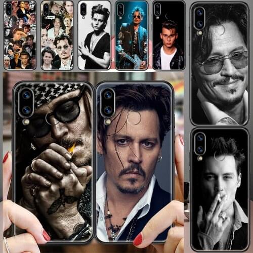 Johnny Depp Phone case For Huawei Honor 6 7 8 9 10 10i 20 A C X Lite Pro Play black art cover fashion hoesjes luxury prime trend