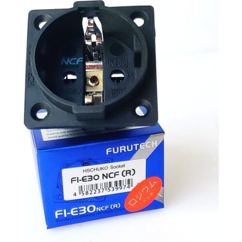 Furutech Schuko FI-E30 NCF nano socket copper plated rhodium AC EU hifi 2 pin IEC inlet power plug schuko chassis socket