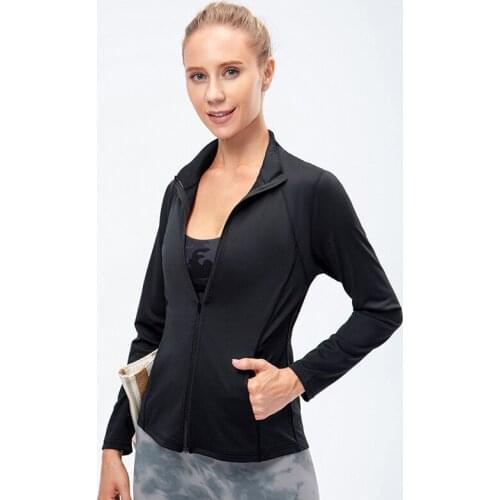 Antibom Sport Womens Jacket Long Sleeve Zipper Yoga Coat Elastic Fitness Gym Clothing Running Quick Dry Training Energy Top New