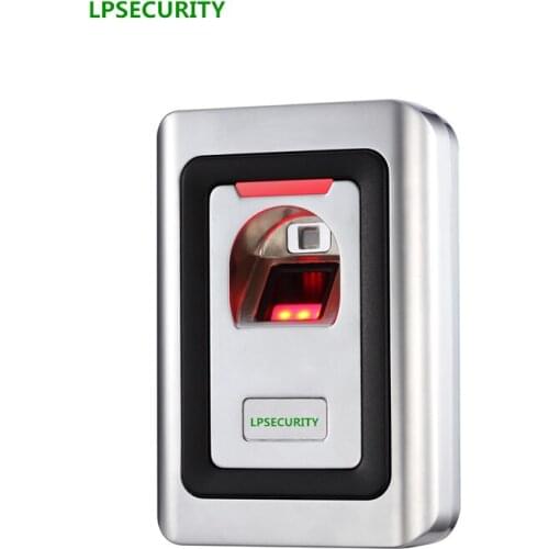 LPSECURITY Zinc alloy anti-vandal office RFID fingerprint time attendance standalone metal door lock access controller