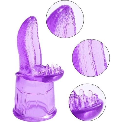 OLO Female AV Massager Head Cover Eco-friendly Simulation Tongue Licking Clitoris Vibrating Women Masturbator Adult Oral Sex Toy