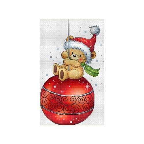 GG Piggyhan pig cross stitch kit Animal cotton thread SODA-3248 Picnic Cat stitching embroidery DIY Christmas bear