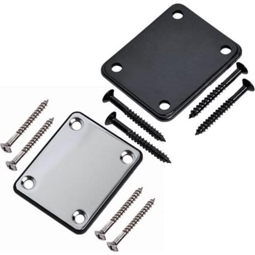 Electric Guitar Neck Plate For ST Tele Style Guitar bass Fix Guitar Neck Joint Board Including Screws