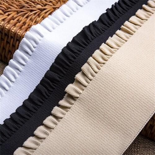 100cm Pleated Lace Elastic Band Ribbon Trouser Waist high Waist DIY Clothing