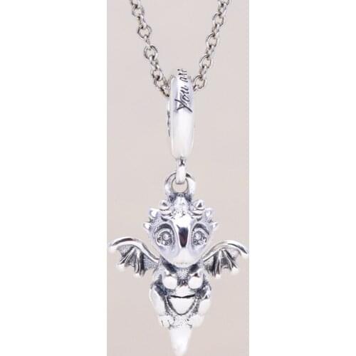 S925 Sterling Silver Little Flying Dragon Charm Magic Flying Dragon Bracelet Pendant Jewelry Fit Original Charms Necklace