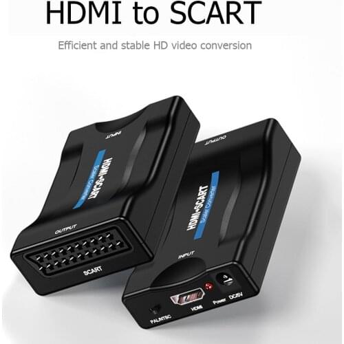 HW2906 converter HDMI-compatible To SCART Converter 1080p HD Adapter HDMI-compatible To SCART Broom