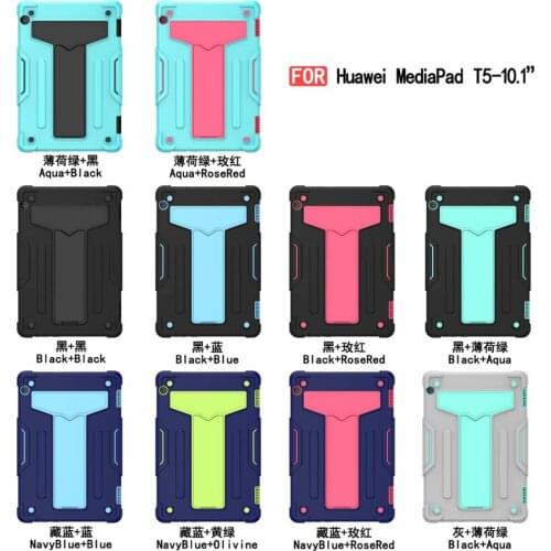 For Huawei MediaPad T5 10 case for AGS2-W09 AGS2-W19 AGS2-L09 Tablet 10.1 armor TPU+PC Shockproof Stand Cover +pen+Film