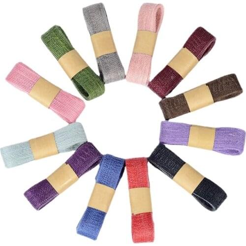 2m 2.5cm Width Natural Burlap Fabric Ribbon Fish Silk Line Ribbon for Christmas Tree Chairs Tables Crafts Gift Wrapping Decor