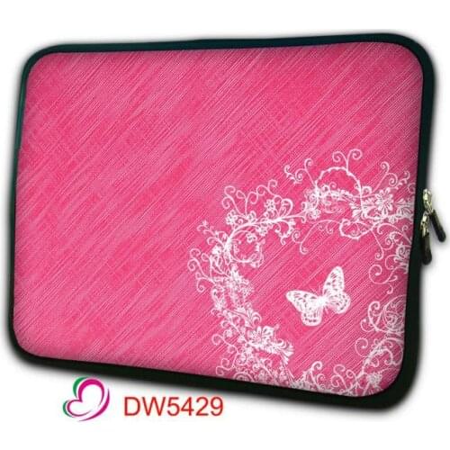 Pink Butterfly laptop bag 12"13"14"15.6"17" inch for macbook pro dell acer Notebook fashion soft sleeve Computer accessories